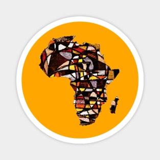 Map Of Africa Abstract Art Magnet